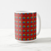 PLUMFARBENE ROSE BLUME PEACE ART KAFFEETASSE (VorderseiteRechts)