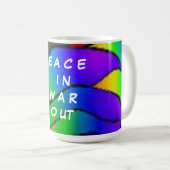 PLUMFARBENE ROSE BLUME PEACE ART KAFFEETASSE (VorderseiteRechts)