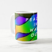 PLUMFARBENE ROSE BLUME PEACE ART KAFFEETASSE (Vorderseite Links)