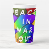 PLUMFARBENE ROSE BLUME PEACE ART MILCHTASSE (Vorderseite)