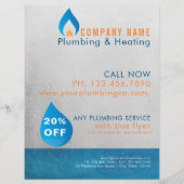 Plummerhitztes Wassertropflogo Flyer (Vorne)