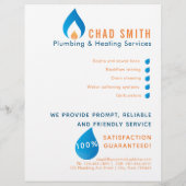 Plummerhitztes Wassertropflogo Flyer (Hinten)