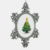 Plump Kawaii Christmas Tree Sparkling Ornaments Schneeflocken Zinn-Ornament (Links)