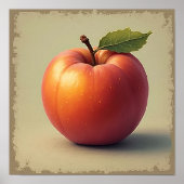 Plump Nectarine Fruchtkunst Print Poster (Vorne)