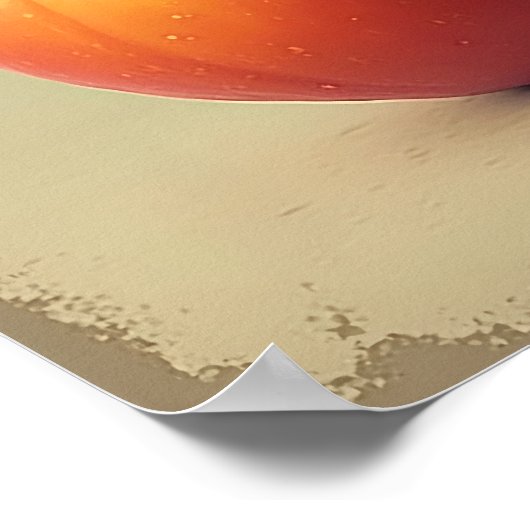 Plump Nectarine Fruchtkunst Print Poster (Ecke)