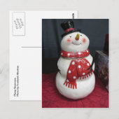 Plump Snowman Postkarte (Vorne/Hinten)