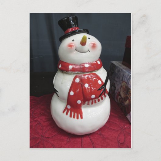 Plump Snowman Postkarte (Vorderseite)