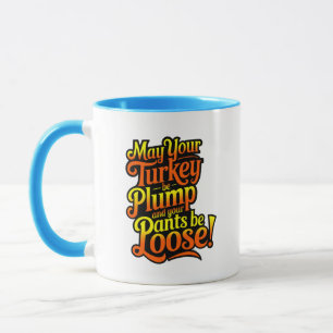 Plump Türkei, Cartoon Bauer Türkei, Tasse