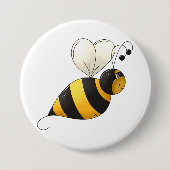 Plump Winged Bumble Bee Button (Vorderseite)