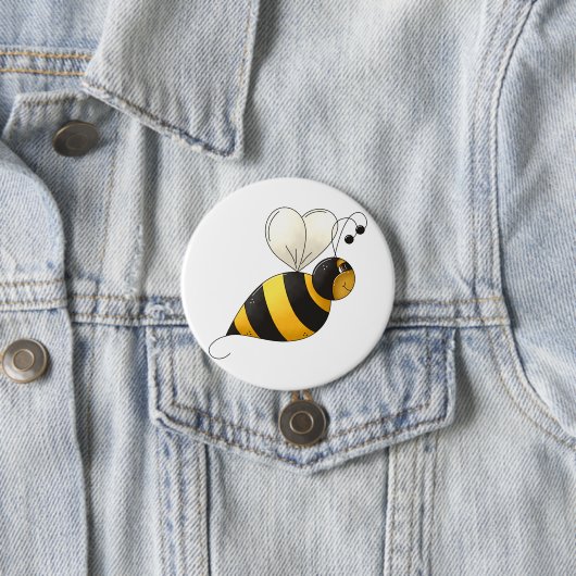 Plump Winged Bumble Bee Button (Beispiel)
