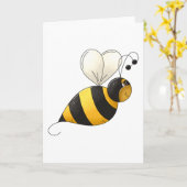 Plump Winged Bumble Bee Karte (Gelbe Blume)