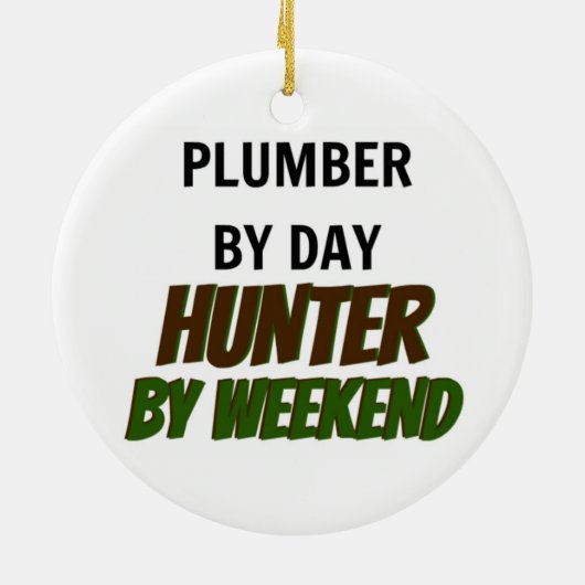 Plumper by Day Junter by Weekend Keramik Ornament (Hinten)