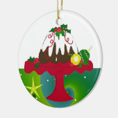 Plumpudding Keramikornament (Links)