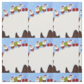 Plumpudding und Weihnachtsmänner  Stoff (Muster)