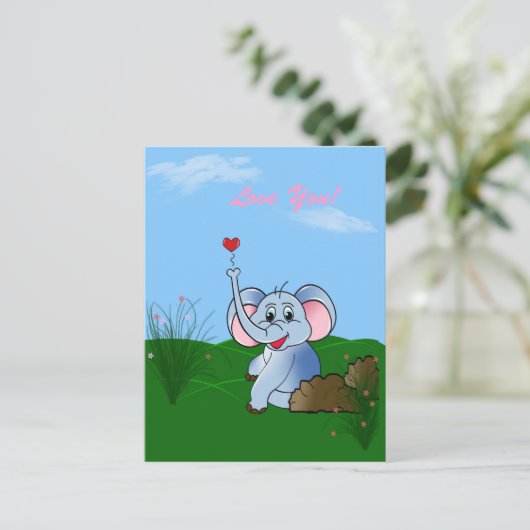 Plumpy-Liebe Postkarte (Stehend Vorderseite)