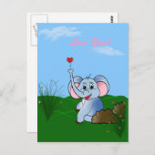 Plumpy-Liebe Postkarte (Vorne/Hinten)