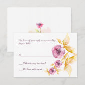 Plumrose Reply Cards RSVP Karte (Vorne/Hinten)
