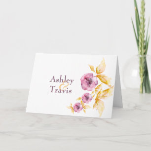 Plumrose Watercolor danken Ihnen Foto-Karte Dankeskarte