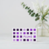PLUMS (Mod-Quadrate) Visitenkarte (Stehend Vorderseite)