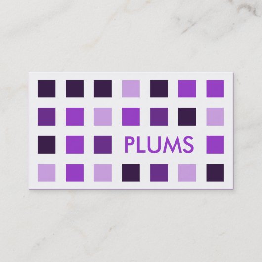 PLUMS (Mod-Quadrate) Visitenkarte (Vorderseite)