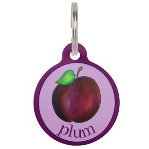 Plums Reif Sommer Lila Plum Frucht Illustration Haustiermarke