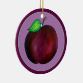 Plums Reif Sommer Lila Plum Frucht Illustration Keramik Ornament (Rechts)