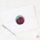 Plums Reif Sommer Lila Plum Frucht Illustration Runder Aufkleber (Umschlag)