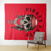 Plunder Pirate Skull Ghost Background Wandteppich (Beispiel (Horizontal))