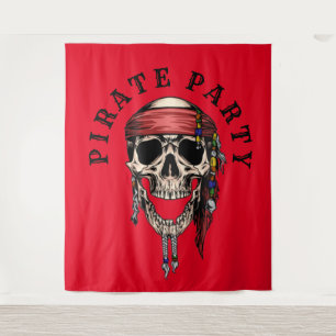 Plünderer Piratenschädel Geist Hintergrundkulisse Wandteppich