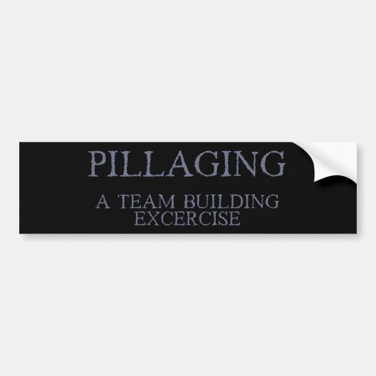 Plündern - eine Team-Gebäude-Übung Autoaufkleber (Vorne)