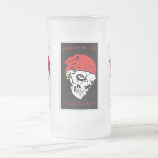 Plünderung und Plünderung - übergeben Sie den Mattglas Bierglas (Mittel)