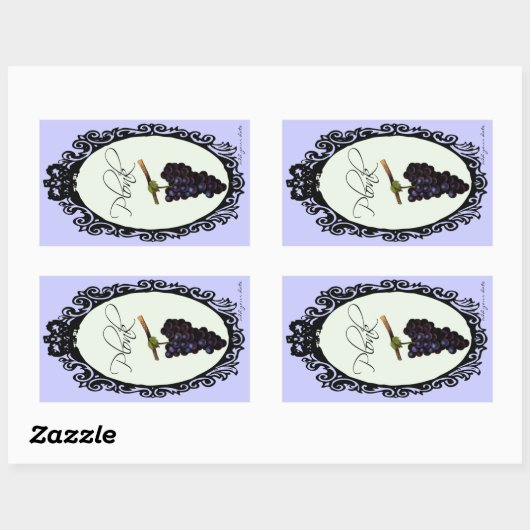 Plunk (hausgemachte Weinkarte) Rechteckiger Aufkleber (Blatt)