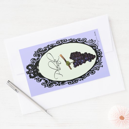 Plunk (hausgemachte Weinkarte) Rechteckiger Aufkleber (Umschlag)