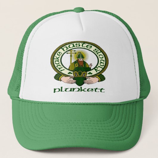 Plunkett Clan-Motto-Kappe Truckerkappe (Vorderseite)
