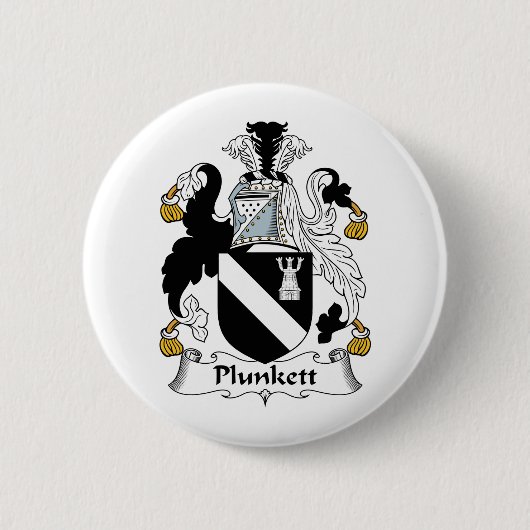 Plunkett Familienwappen Button (Vorderseite)