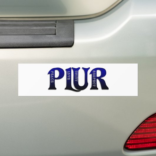 PLUR Blau Autoaufkleber (Auf Auto)