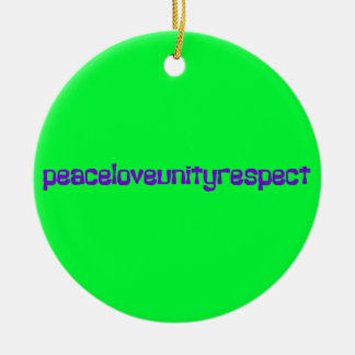 PLUR FriedensLiebe-Einheits-Respekt-Rave-lila Keramik Ornament