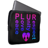 PLUR (Peace Liebe Unity Respect) Laptopschutzhülle (Vorne Rechts)