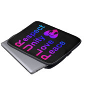 PLUR (Peace Liebe Unity Respect) Laptopschutzhülle (Vorne Knopf)