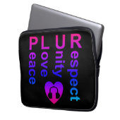 PLUR (Peace Liebe Unity Respect) Laptopschutzhülle (Vorderseite Links)