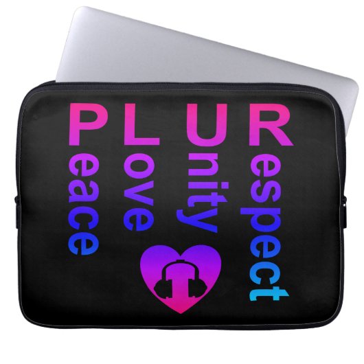 PLUR (Peace Liebe Unity Respect) Laptopschutzhülle (Vorderseite)
