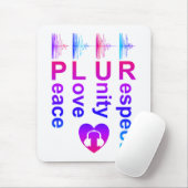 PLUR (Peace Liebe Unity Respect) Mousepad (Mit Mouse)