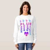 PLUR (Peace Liebe Unity Respect) Sweatshirt (Vorne ganz)