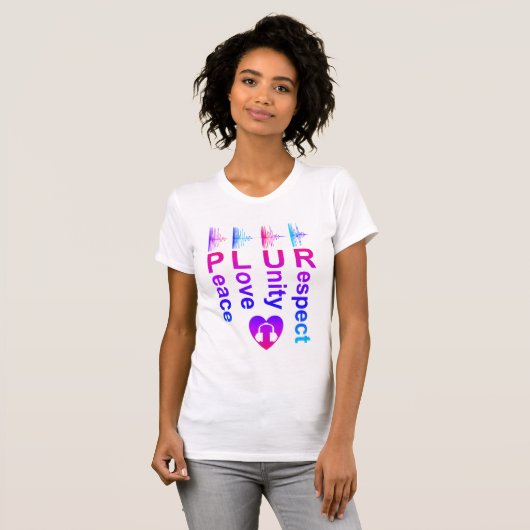 PLUR (Peace Liebe Unity Respect) T-Shirt (Vorne ganz)