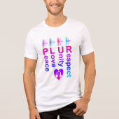 PLUR (Peace Liebe Unity Respect) Tri-Blend Shirt (Vorderseite)