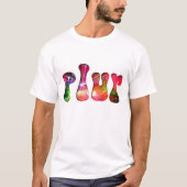 PLUR Pink Rave Lights T-Shirt (Vorderseite)
