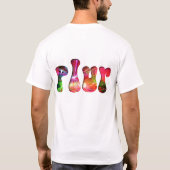 PLUR Pink Rave Lights T-Shirt (Rückseite)