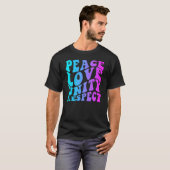 PLUR Rave Trippy EDM Musikfestival Retro T-Shirt (Vorne ganz)