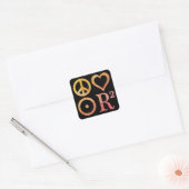 PLUR Symbols Square Stickers (Umschlag)