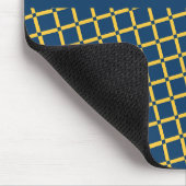 Plus Blau Gelb Minimal Muster Mousepad (Ecke)